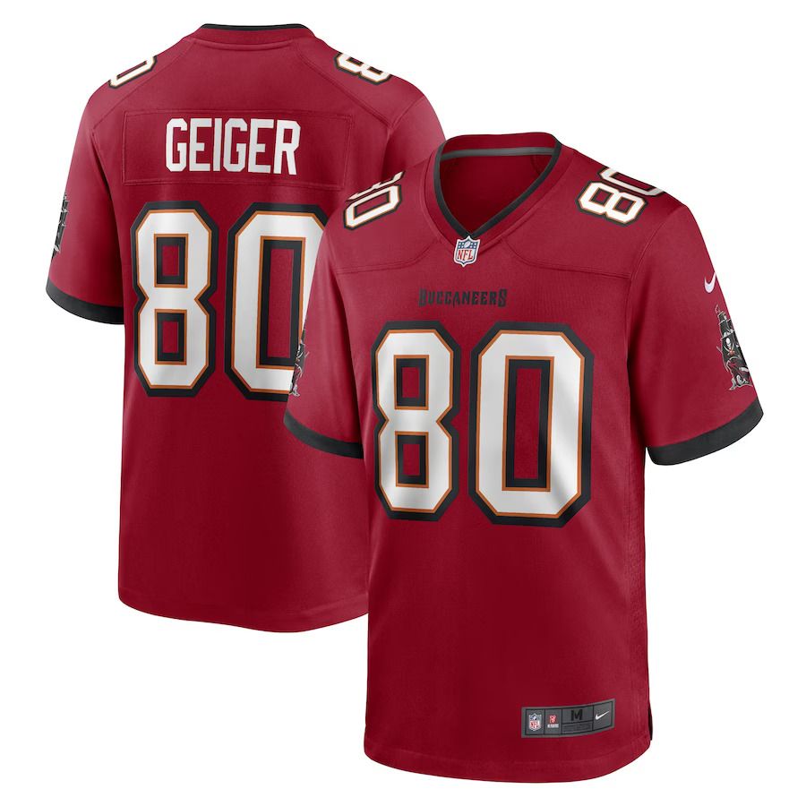 Men Tampa Bay Buccaneers #80 Kaylon Geiger Nike Red Game Player NFL Jersey